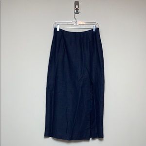 NWOT FINITY Blue Linen Skirt